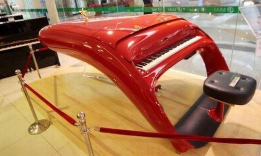 red pegasus piano by luigi colani