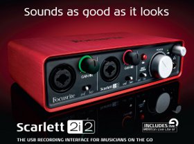 USB Recording Audio Interface scarlett 2i2