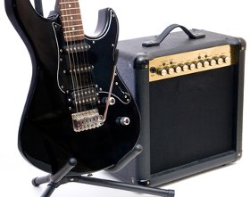 electric guitar and amplifier